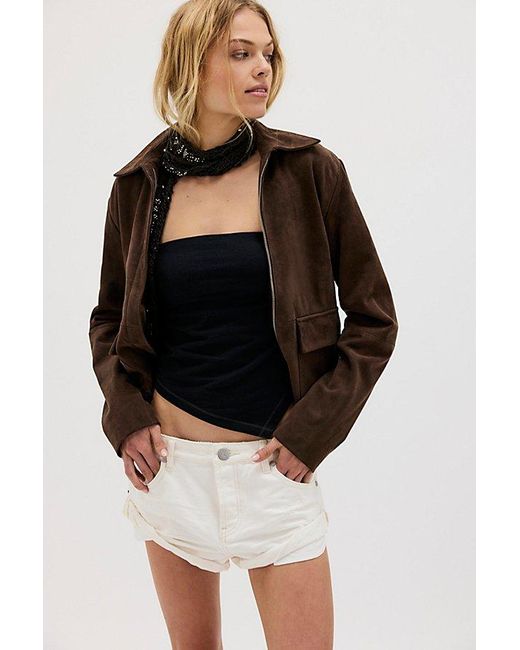 One Teaspoon Black Bandits Low-Waist Denim Shorts
