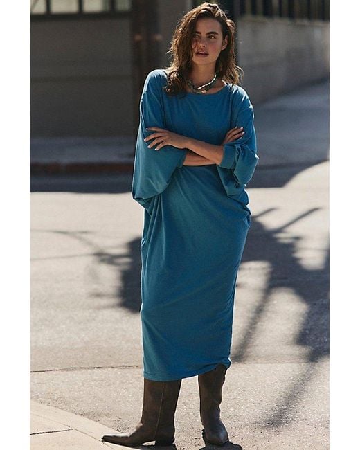 free-est Blue Lifestyle Maxi Dress By