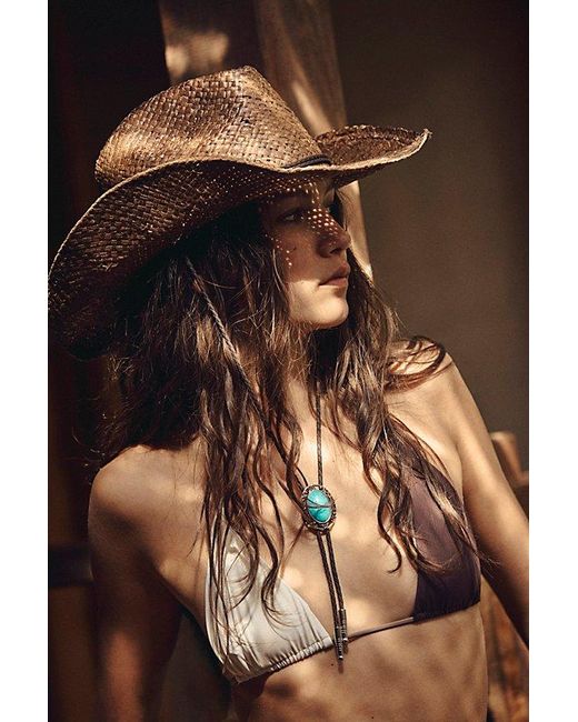 Free People Brown Coco Cowboy Hat
