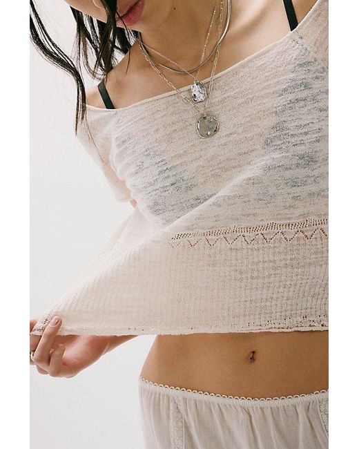 Free People Gray Paris Sweater Top