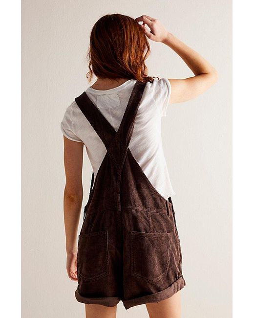 Free People Multicolor We The Free Ziggy Cord Shortalls