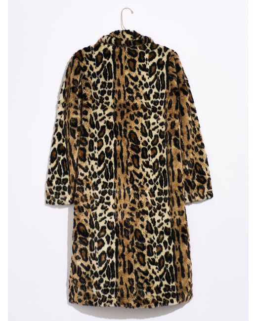 Free people faux fur leopard coat sale