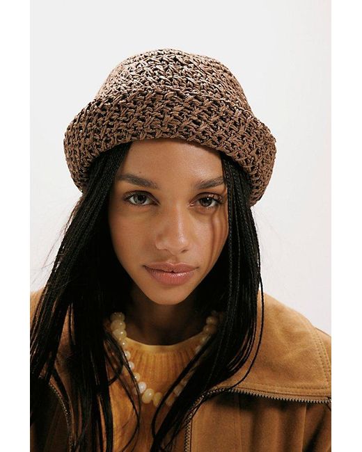 Free People Brown Sailor Straw Hat