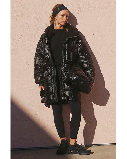 Fp Movement Black Patricia Packable Poncho Puffer