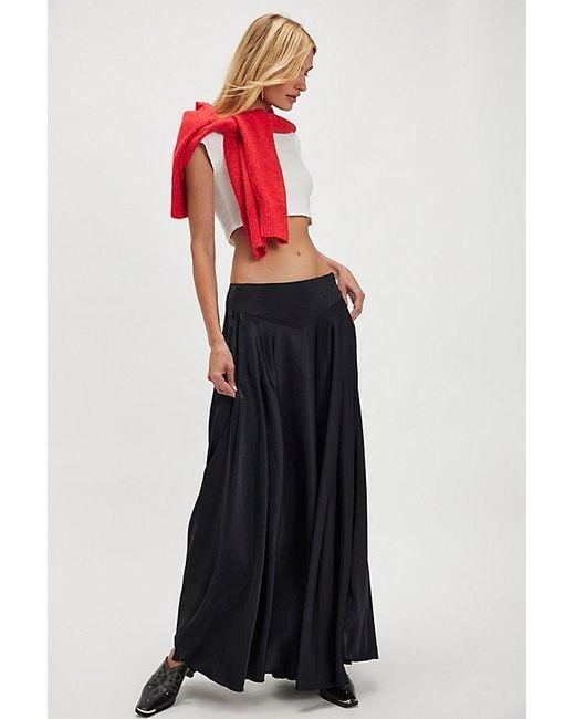 Free People Red Chilco Maxi Skirt