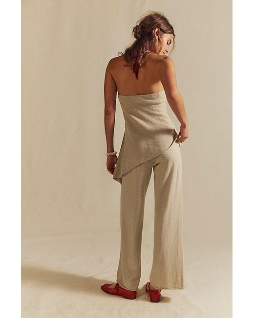 free-est Natural Krista Cotton-Linen Sweater Set By