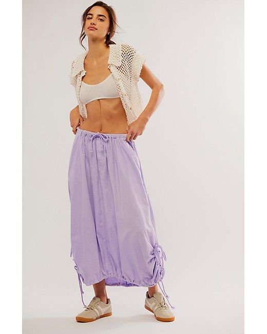 Free People Purple Picture Perfect Parachute Skirt