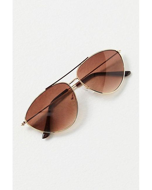 Free People Natural Aces Aviator Sunglasses