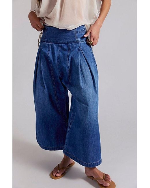 Free People Blue Valencia Harem Jean