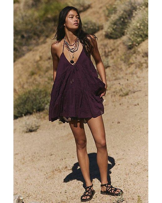 free-est Purple Zina Cotton Tunic