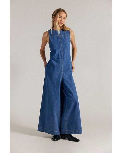 Free People Blue Do No Wrong Jumpsuit