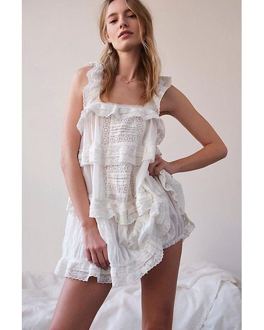 Intimately By Free People White Tiered And True Playsuit