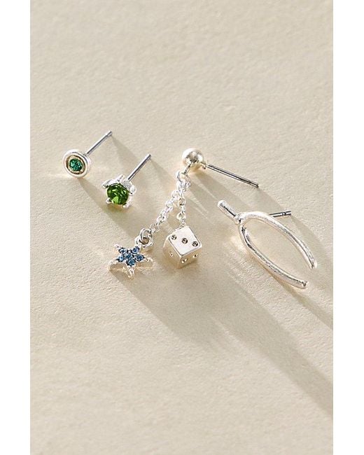 Free People Multicolor Teeny Tiny Mega Stud Earring Set