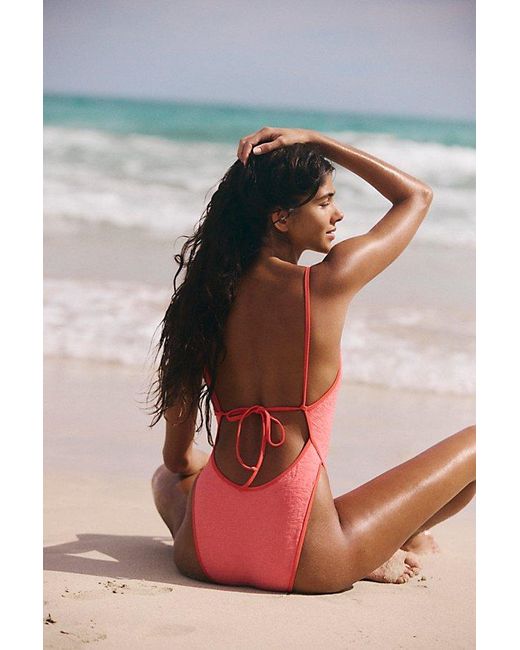 Free People Green Free-Est Amber One-Piece Swimsuit