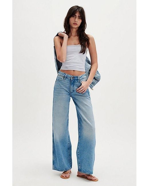Wrangler Blue World Wide Mid-Rise Wide-Leg Jeans
