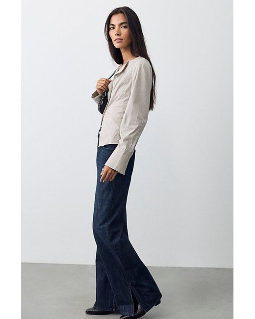 Free People Multicolor Madison Button Down Top