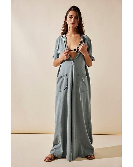 Free People Gray My Go-to Jumpsuit
