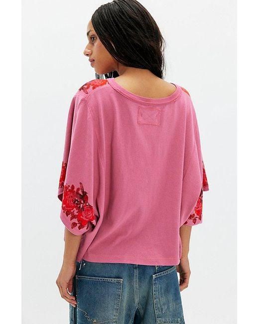 Free People Red Next Level Printed Tee
