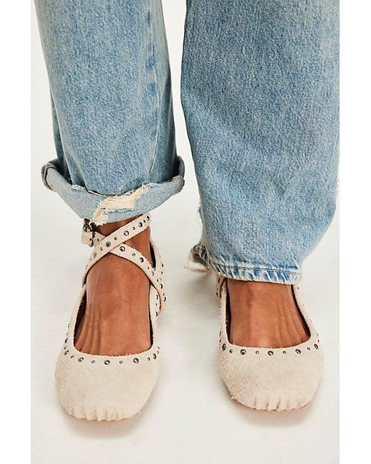 Free People Blue Grace Gems Ballet Flats