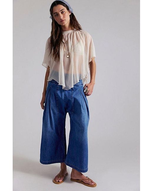 Free People Blue Valencia Harem Jean