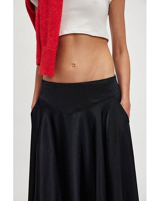 Free People Red Chilco Maxi Skirt
