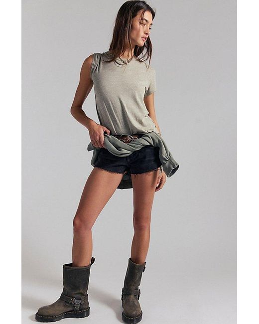Free People Natural Hit The Road Micro Shorts