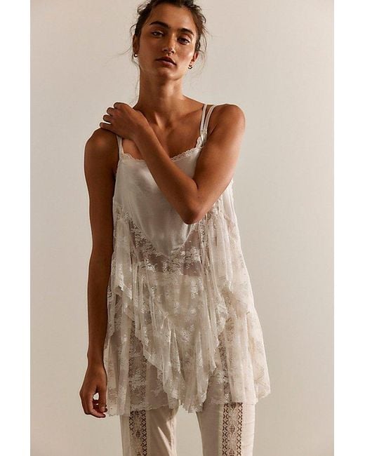 Intimately By Free People Natural Sunday Candy Mini Slip Dress By