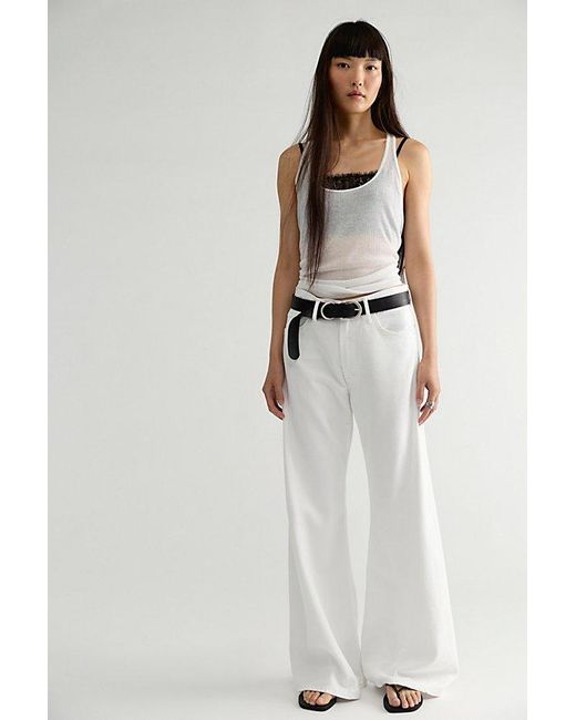 Mother White Snacks! By The Lemon Twist Skimp Jeans