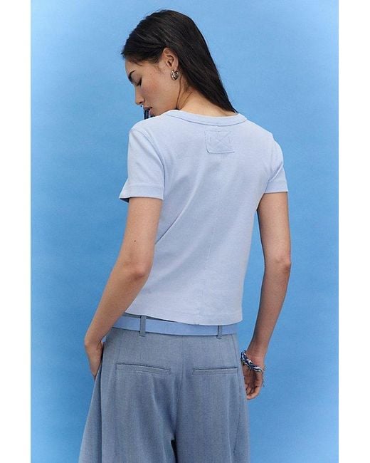 Free People Blue Atlas Crew Tee