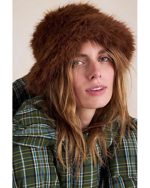 Free People Brown Ice Queen Bucket Hat