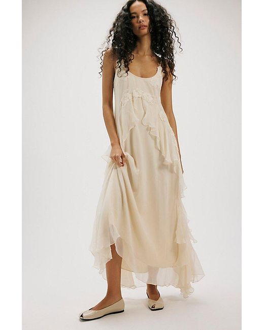nigel preston floating angel chiffon maxi dress cream Nigel Preston Women's Natural Floating Angel Chiffon Maxi Dress