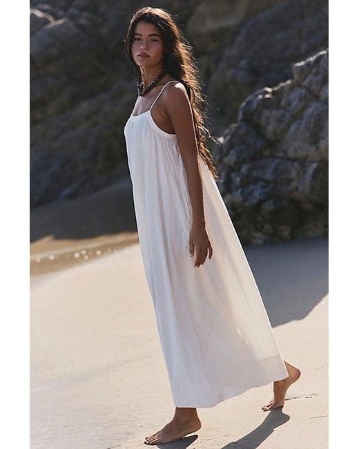 free-est Gray Marisol Textured Cotton Maxi Dress By