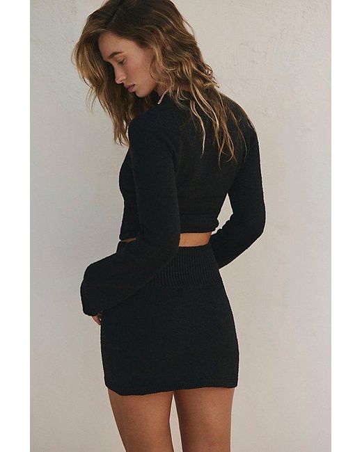 free-est Black Jodi Sweater Skirt Set