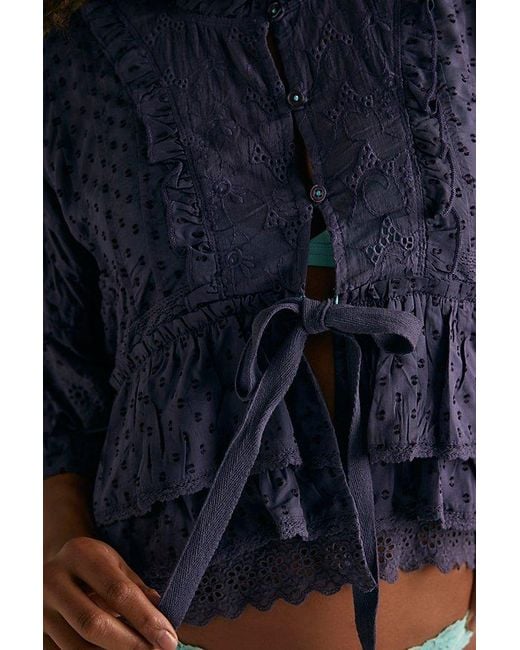 Intimately By Free People Blue Little Love Bed Jacket By