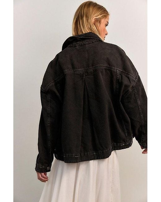 Free People Black We The Free Opal Swing Denim Jacket