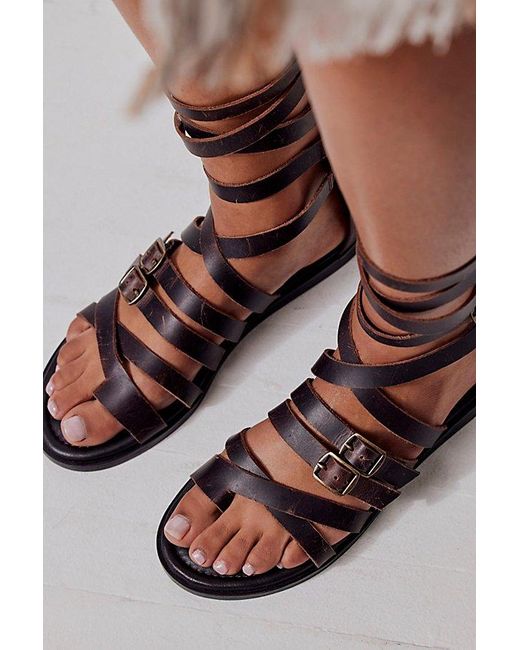 Free People Brown Vanadia Gladiator Sandals