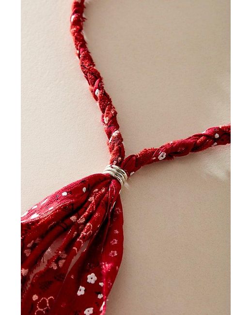 Free People Red Ayu Strand Necklace