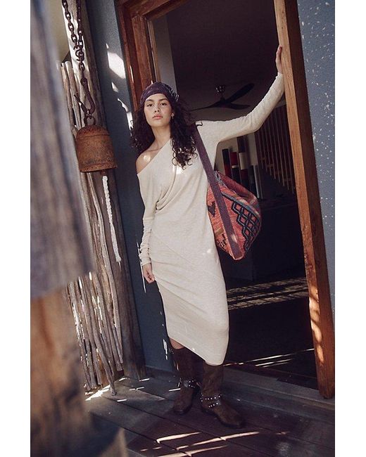 free-est Multicolor Hollis Sweater Midi Dress By