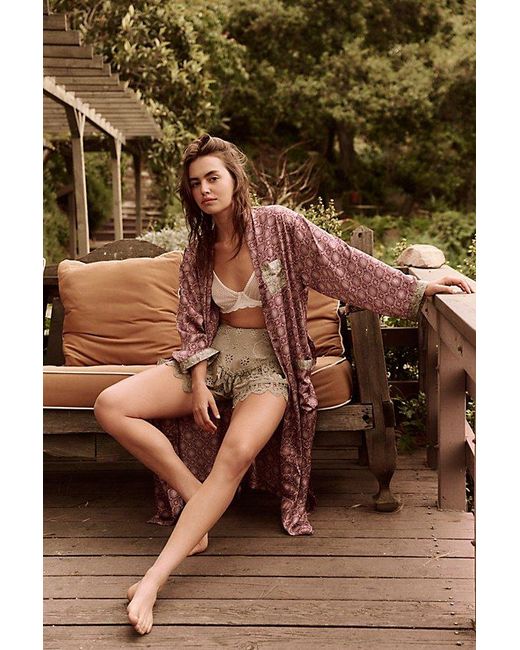 Intimately By Free People Brown Oasis House Robe Top