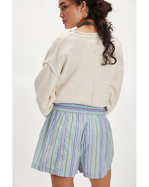 Free People Multicolor Get Free Striped Pull-On Shorts