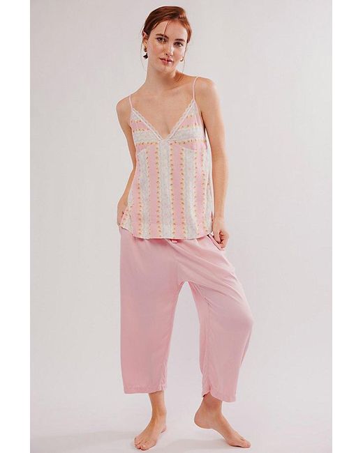 Free People Pink Morning Light Pajama Set