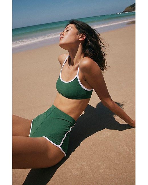 GNASH swim Green Gnash Towelling Swim Shorts