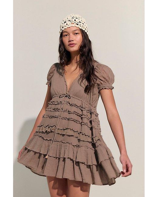 free-est Brown Darcy Mini Dress By