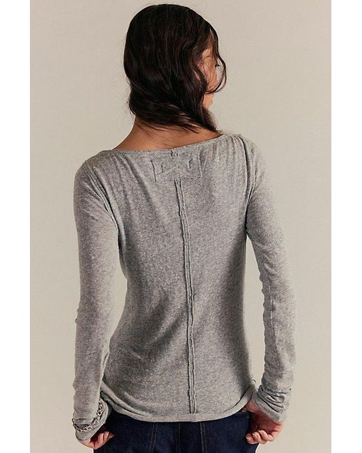 Free People Gray Most Loved Long Sleeve