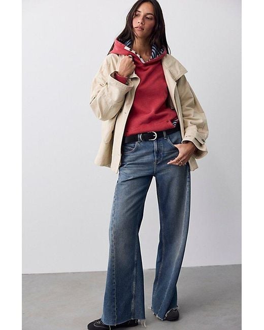 Free People Red Field Day Hoodie