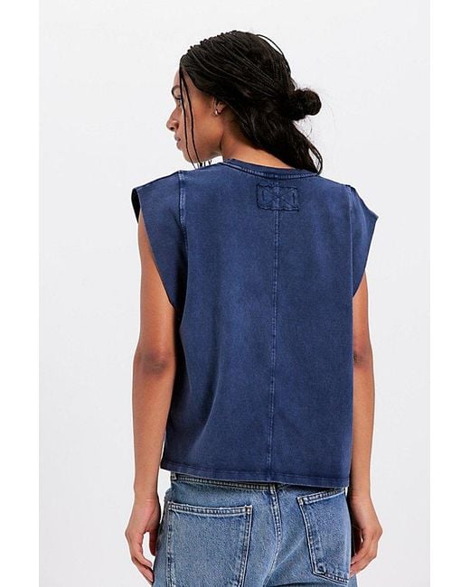 Free People Blue We The Free Atlas Muscle Tee