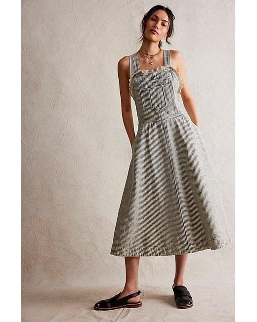 Free People Natural Sundown Railroad Skirtall At Free People In Tainted Love, Size: Xs