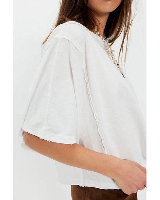 Free People White Next Level Tee