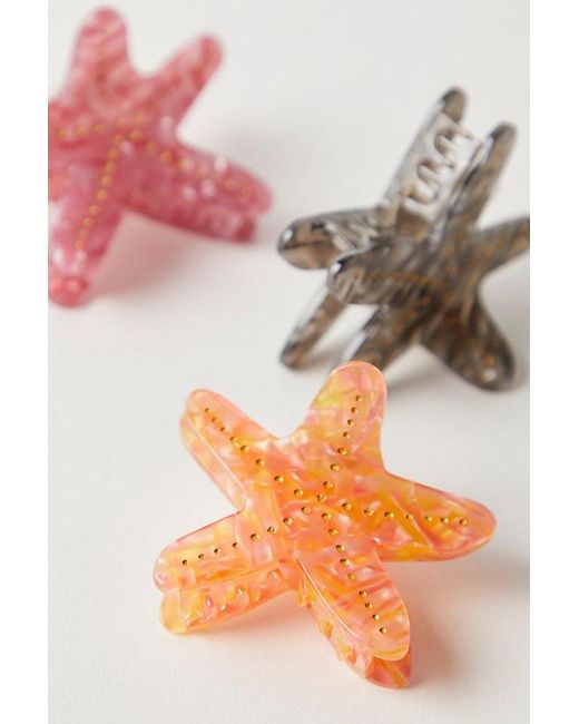 Free People Pink Wishing On A Starfish Claw Clip