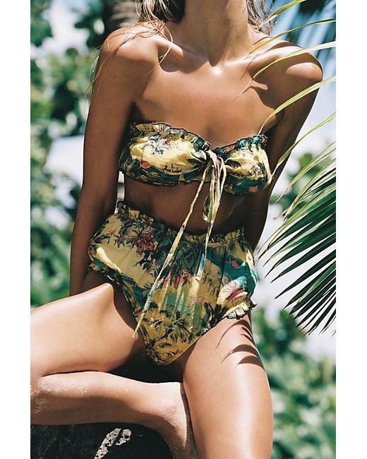 free-est Blue The Betty Bandeau Bikini Top